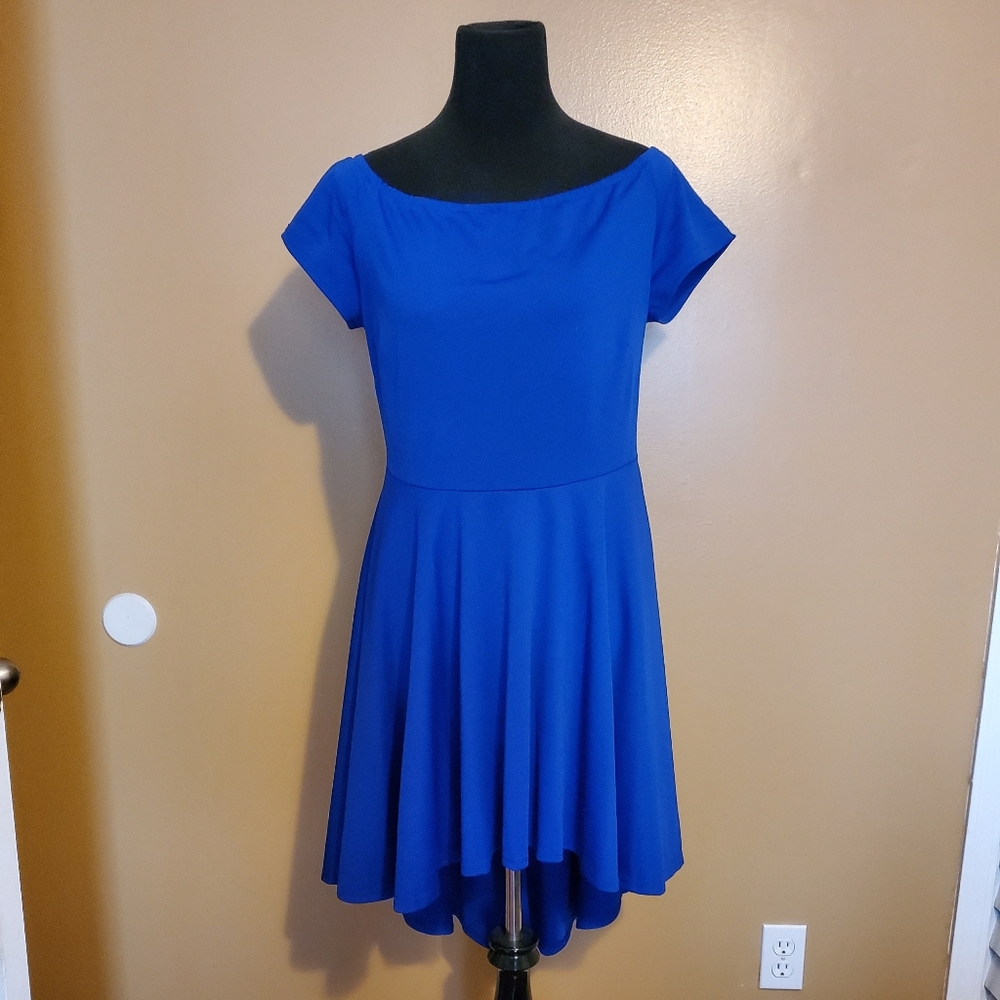 Blue high low dress